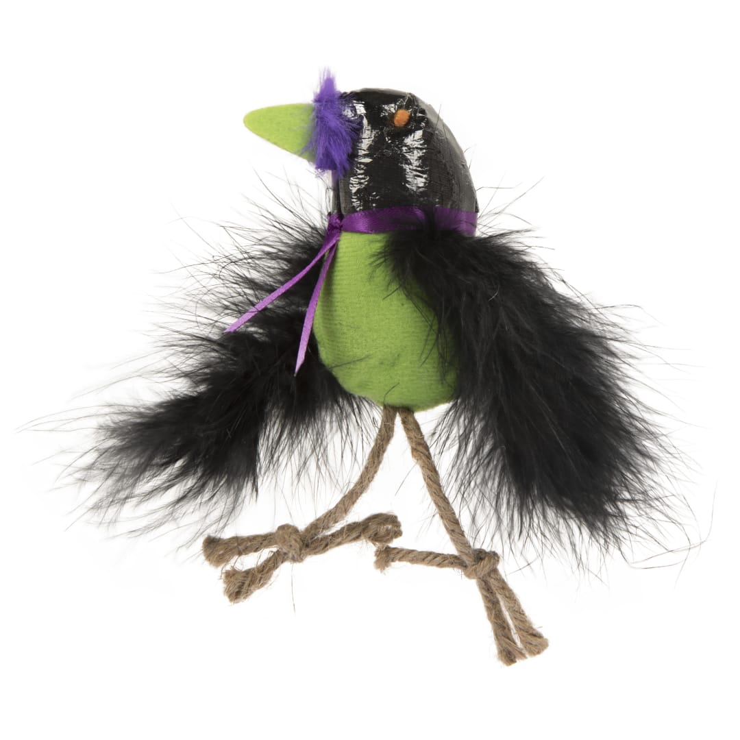 Petlinks Catnip Crow, Plush, Feathery Halloween Catnip Cat Toy