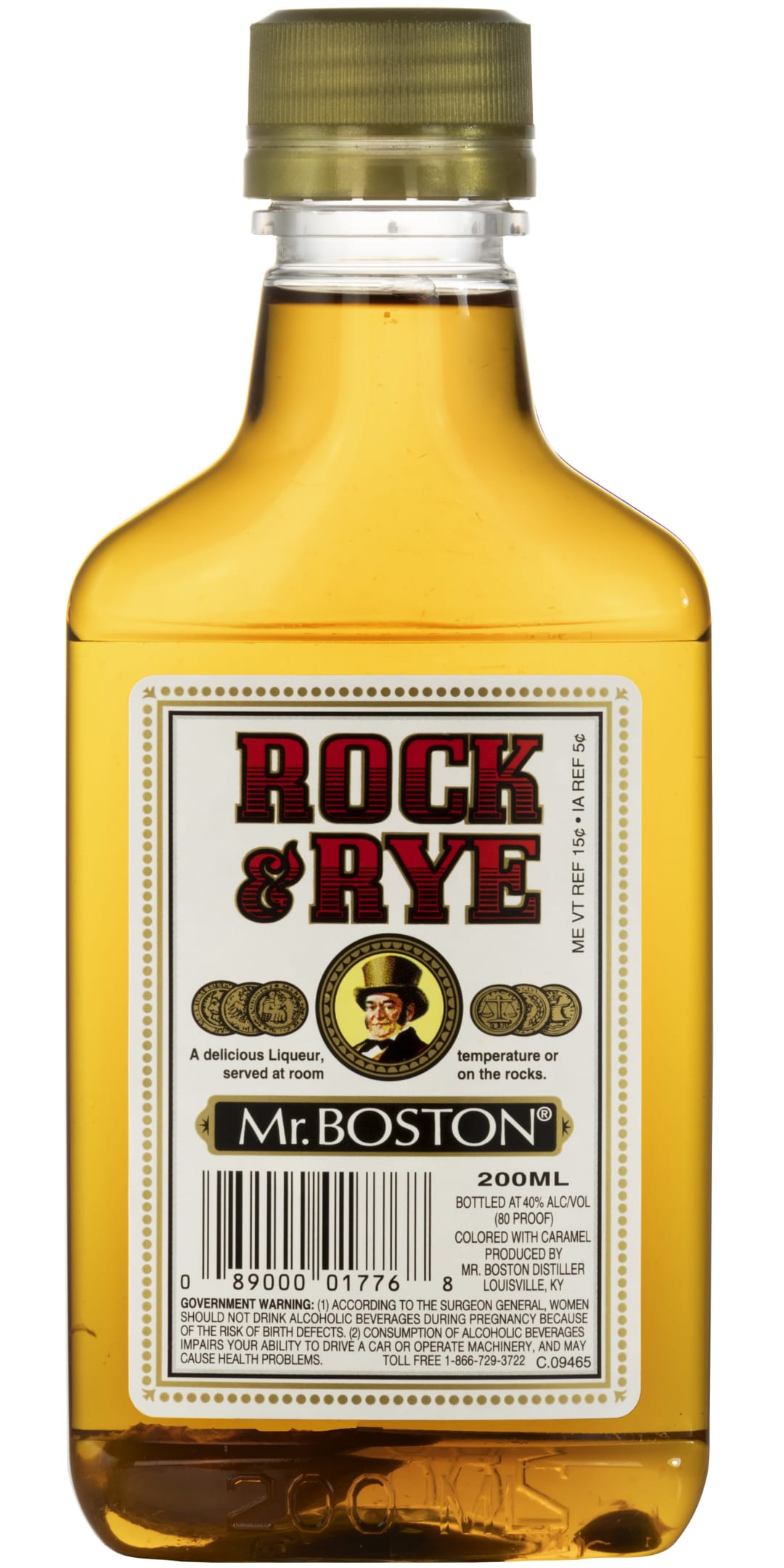 Mr. Boston Rock Rye Liqueur 200ml 80 Proof