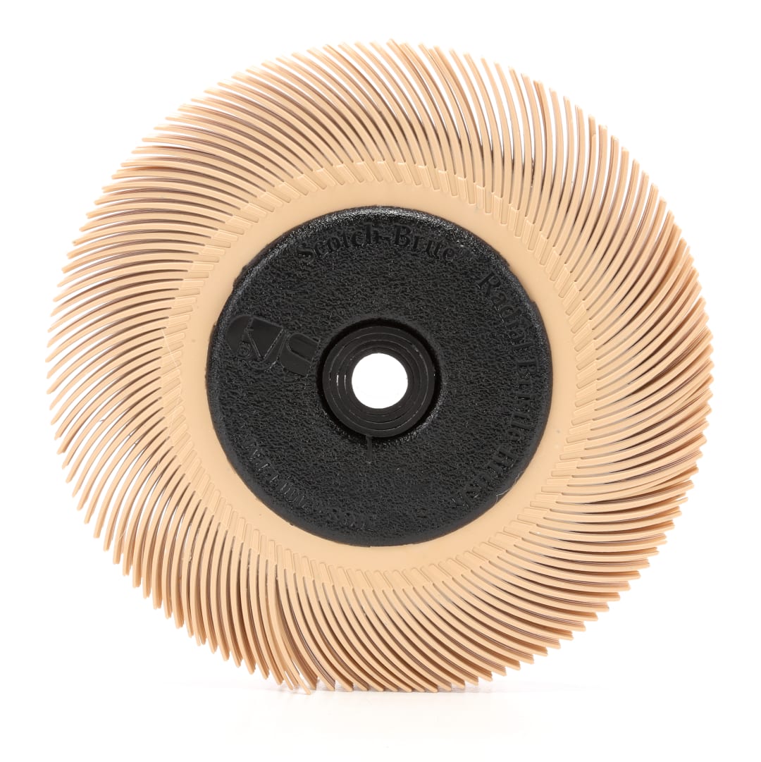 Scotch-Brite™ Radial Bristle Brush BB-ZB mit Kunststoff-Flansch, orange, 152,4 mm x 12,7 mm, 6 Micron, Typ C