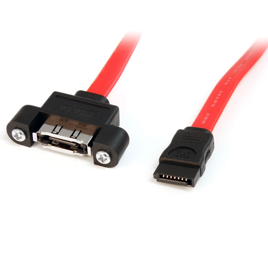 1 ft eSATA Panel Mount Cable F M