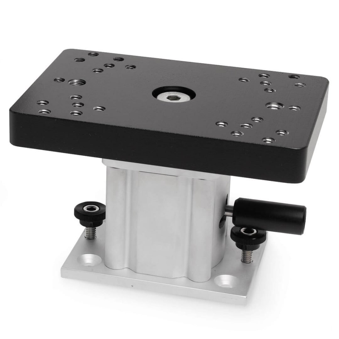 Swivel-Base Pedestal Mount, Aluminum, 4"