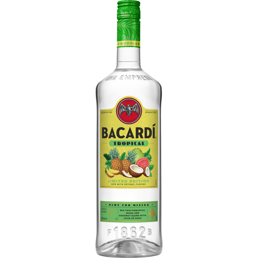 Bacardi Tropical Rum, Gluten Free 35% 1L