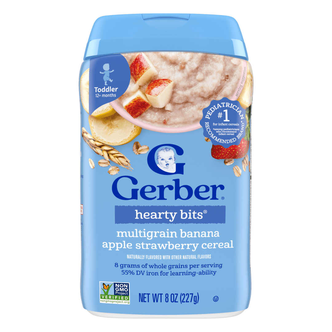 Gerber Toddler Food, Multigrain Banana Apple Strawberry Cereal, Toddler Cereal