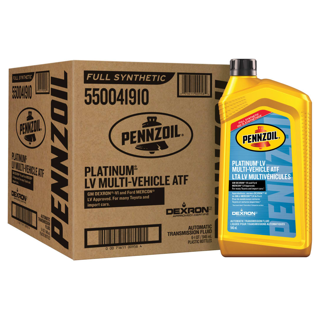 Pennzoil Platinum LV Multi-Vehicle Automatic Transmission Fluid, 1 Quart (6 Pack)