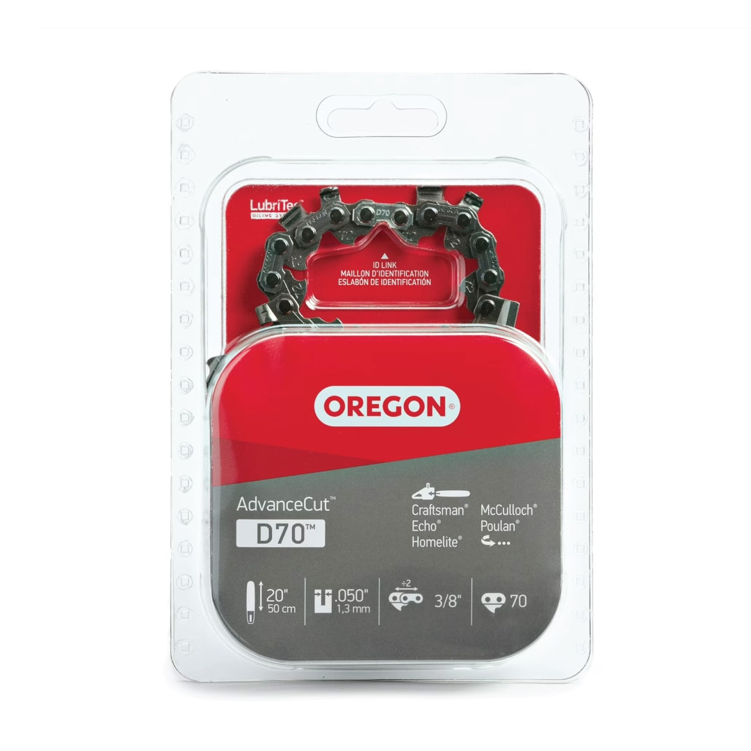 Oregon D70™ AdvanceCut Saw Chain for 20 in. Bar - 70 Drive Links - fits Echo, Homelite, McCulloch, Poulan, Craftsman, Makita, Skil and more
