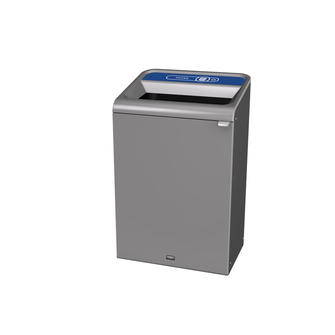 Rubbermaid Commercial Products Configure™ 33 Gal 1-Stream Paper Trash Can, Grey Stenni