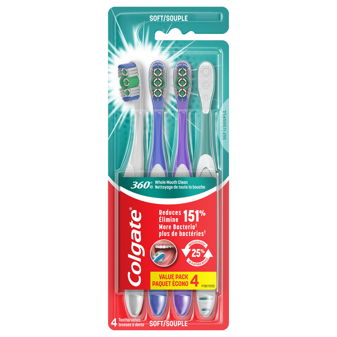 Colgate 360 Adult Full Head Soft Toothbrush - 4 Count