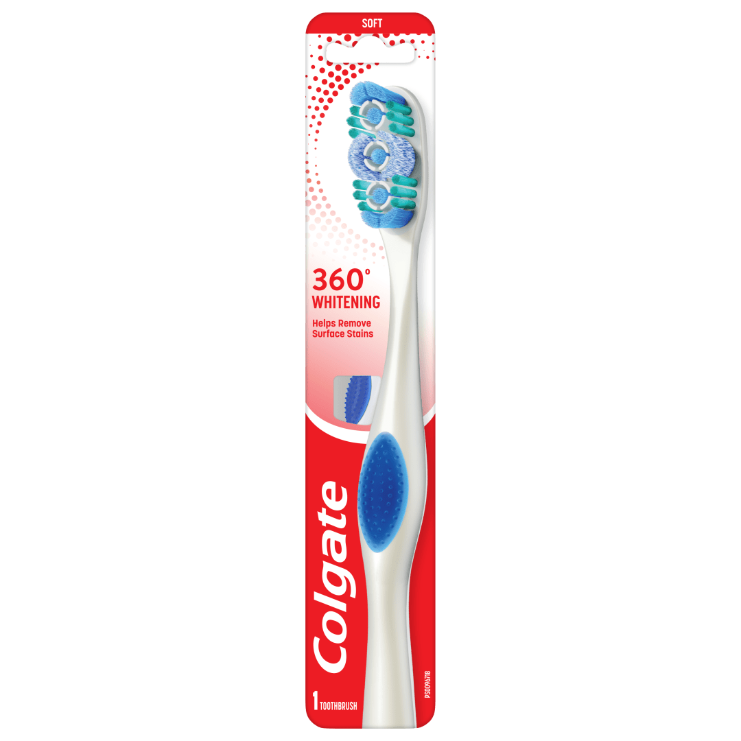 Colgate 360 Optic White Medium Whitening Toothbrush,  for adults 1pk