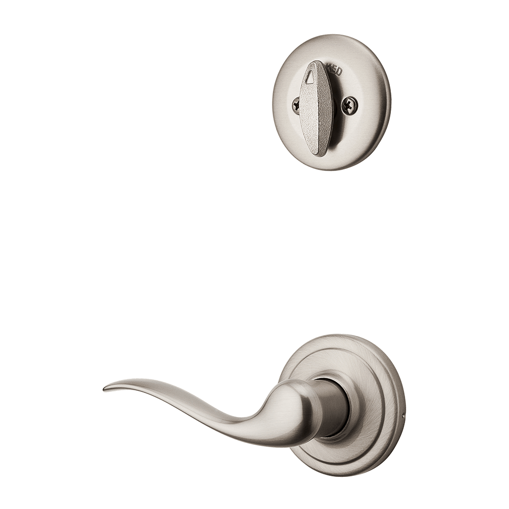 604 Single Cylinder Interior Pack w/ Tustin Right-Handed Lever for Kwikset Series Handlesets in Satin Nickel