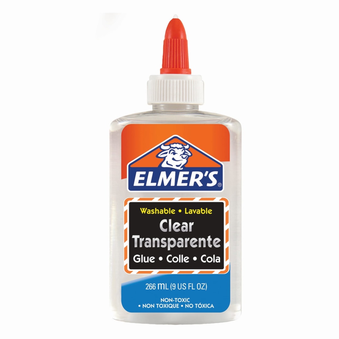 Elmer's Liquid School Glue, Clear, Washable, 9 Ounces, 24 Count