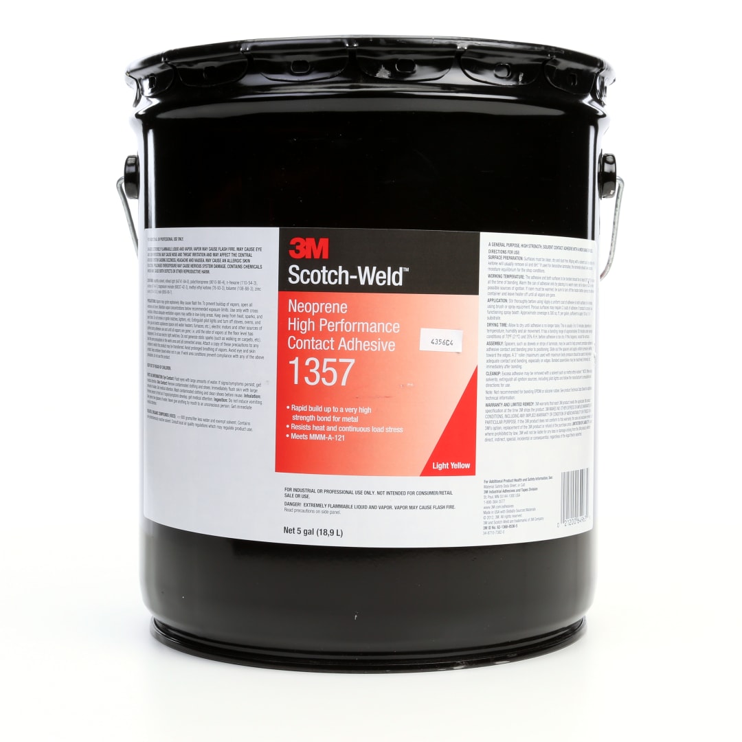 3M™ Neopren Yüksek Performanslı Kontakt Yapıştırıcı 1357, Gri Yeşil, 20 L