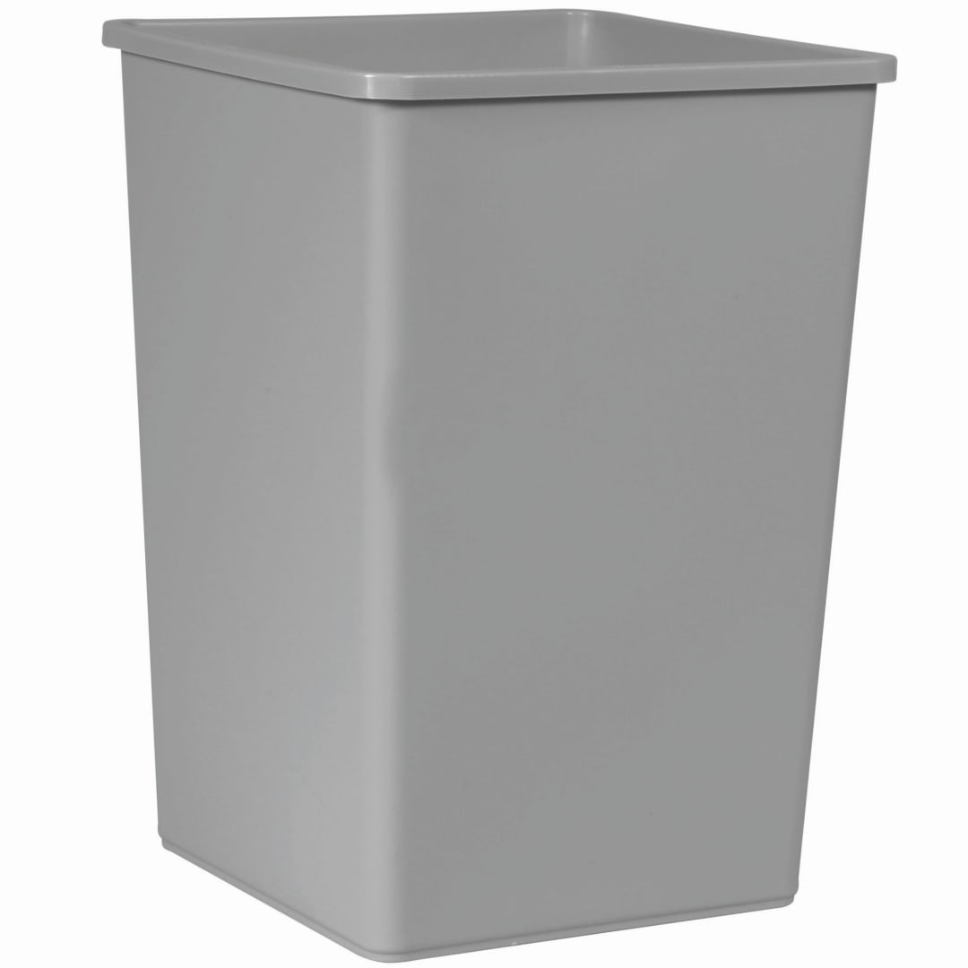 Untouchable® 35 Gal Square Gray Trash Container