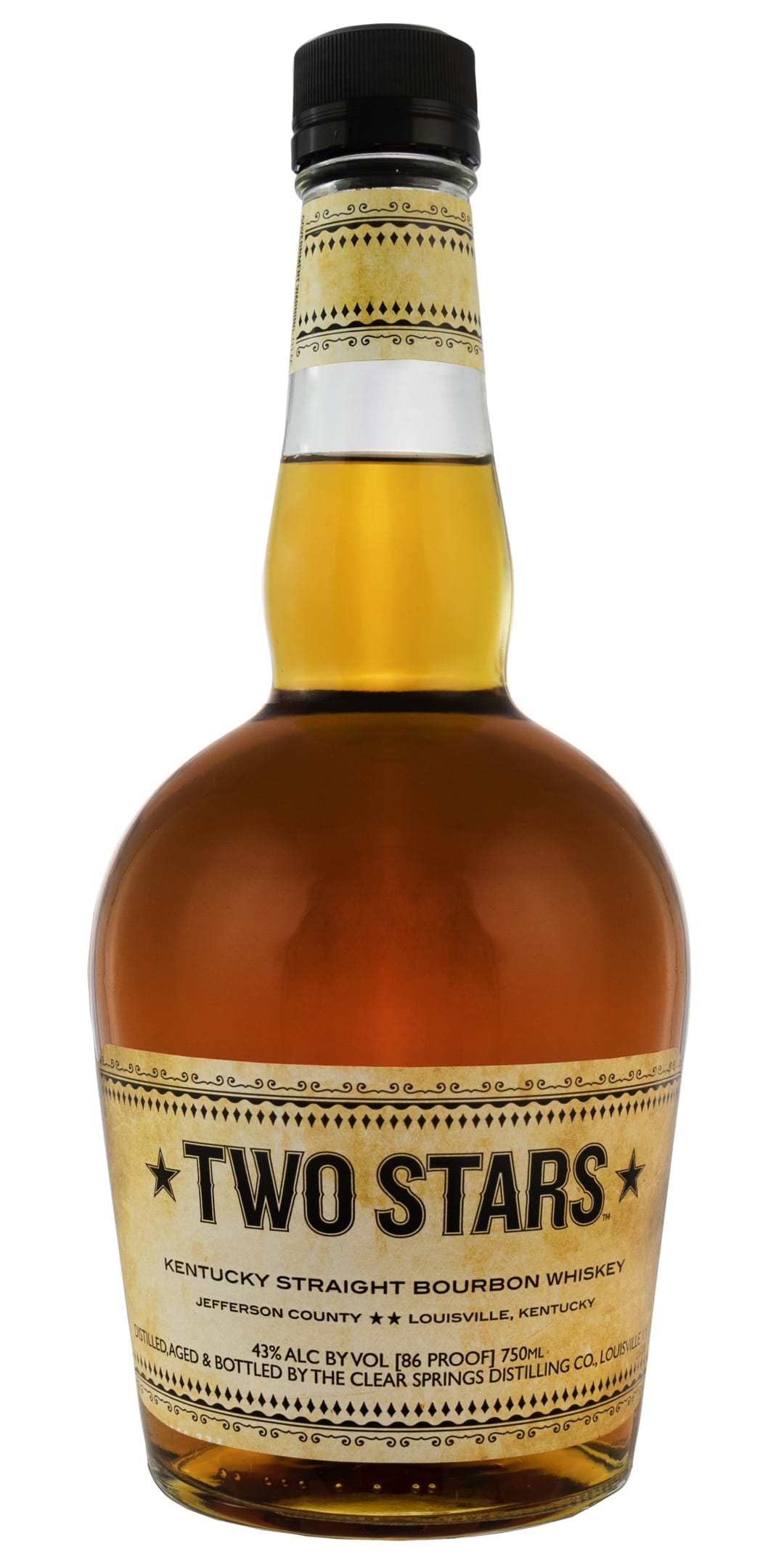 Two Stars Bourbon 750ml 86 Proof