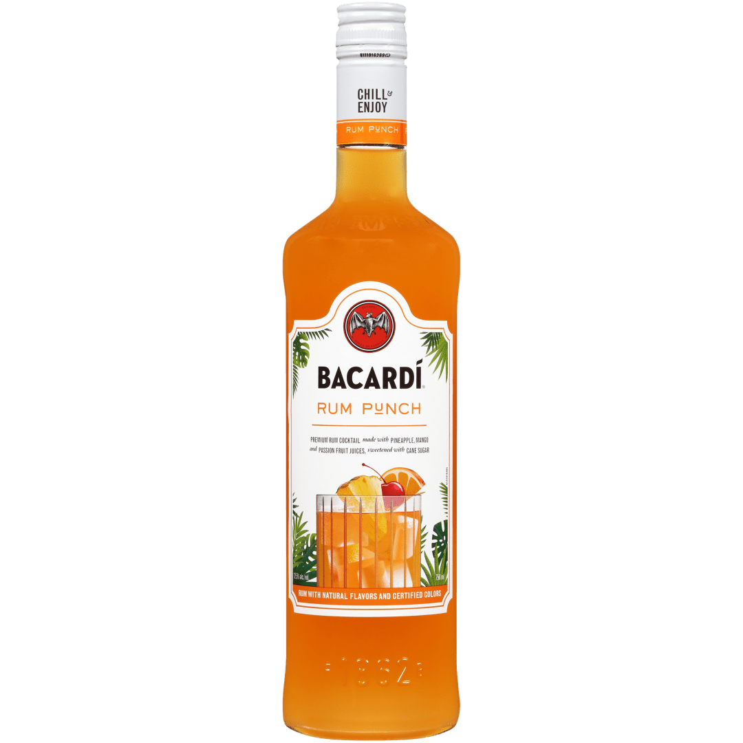 Bacardi Rum Punch Ready To Serve Premium Rum Cocktail, Gluten Free 12.5% 750mL