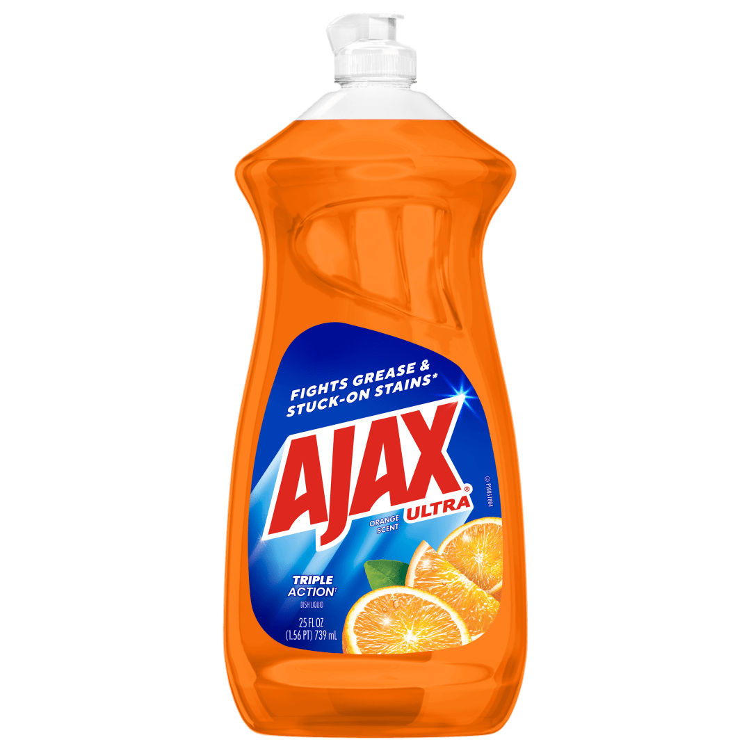 Ajax Ultra Liquid Dish Soap Orange Scent, Triple Action, 25 oz Bottle