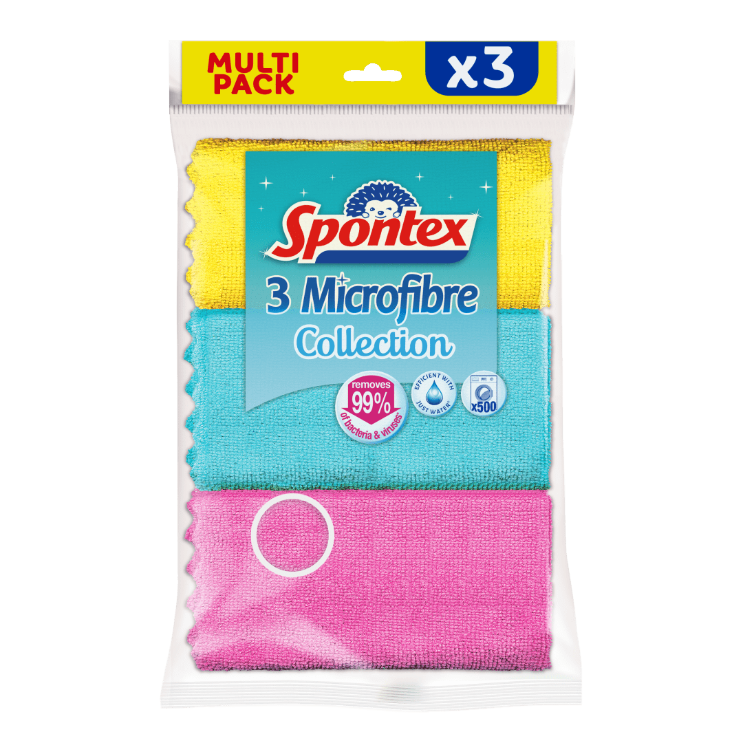 Spontex 3 Microfibre Collection Cloths