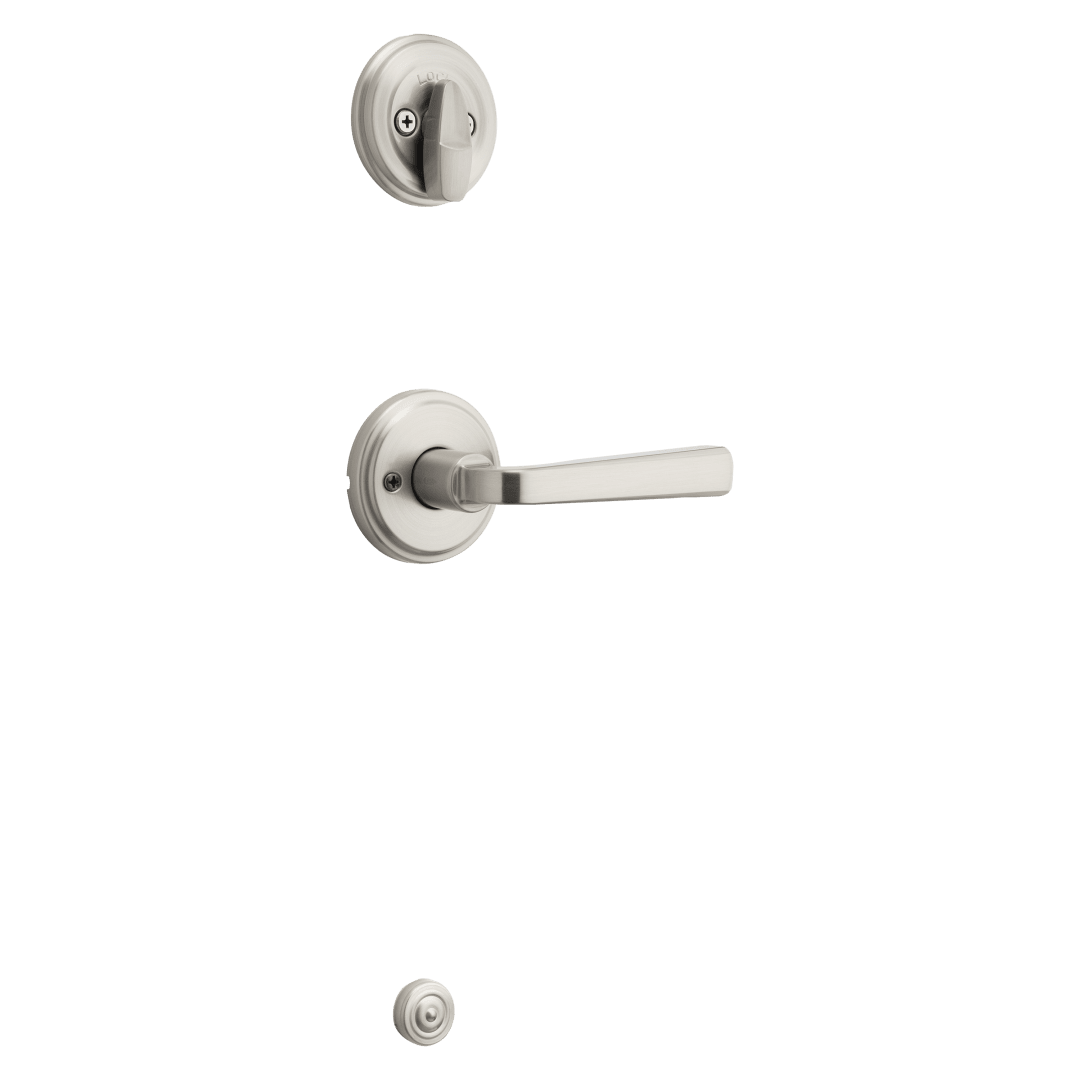 966 Single Cylinder Interior Pack w/ Trafford Lever for 687 &amp; 800 Series Handlesets in Satin Nickel