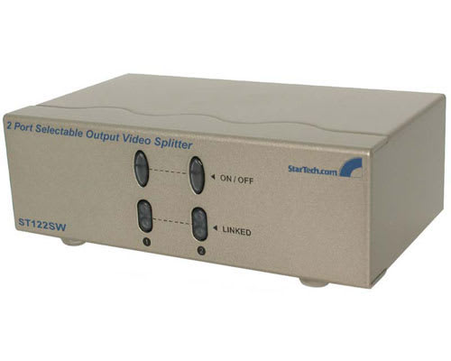 2 Port Selectable Output High Resolution 400 MHz VGA Video Splitter