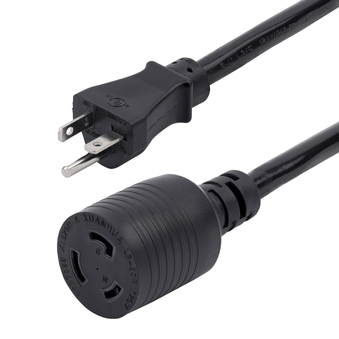 1ft Power Adapter Cord 20A NEMA L5 20R to NEMA 5 20P