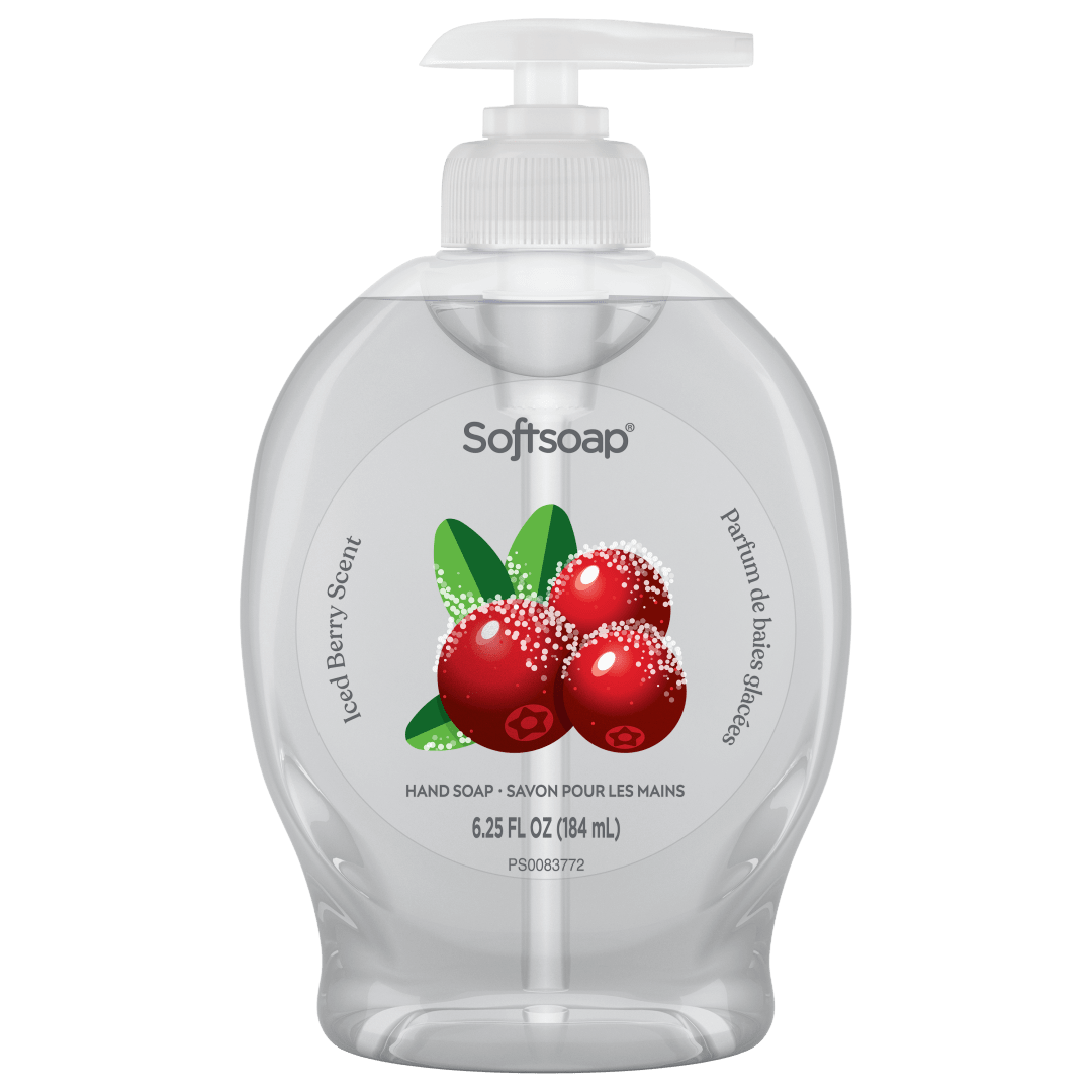 Softsoap Limited Edition Liquid Hand Soap, Kitchen or Bathroom Hand Soap, Iced Berry Scent, 6.25 fl oz Pump Bottle