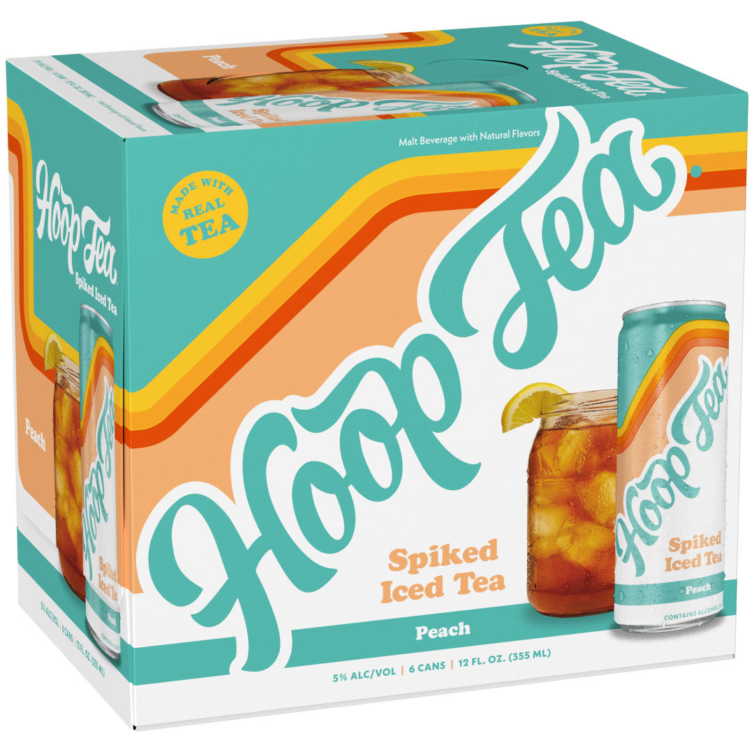 Hoop Tea Spiked Peach Iced Tea 6 - 12 fl oz Cans