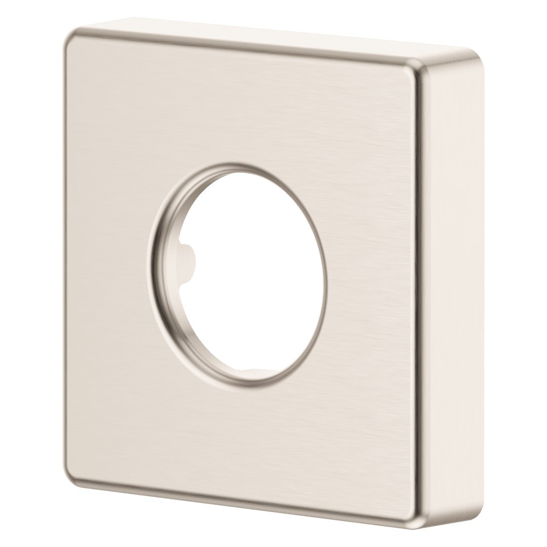 Modern Square Shower Arm Flange in Brushed Nickel