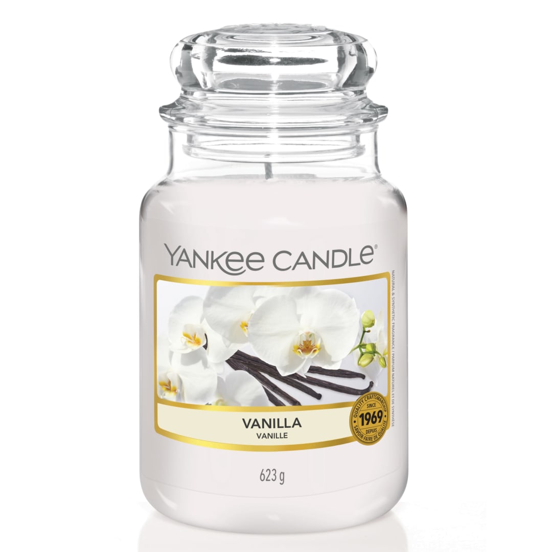 Yankee Candle® Scented Candle | Vanilla Large Jar Candle | Burn Time: up to 150 Hours