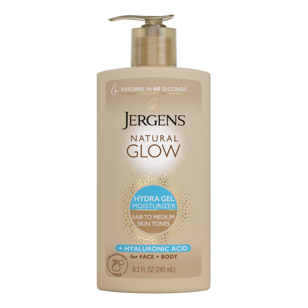 Jergens Natural Glow Hydra Gel Self Tanner, Fair to Medium, 8.3 fl oz