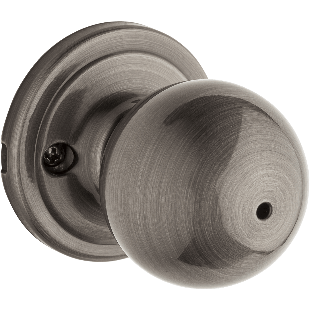 Circa Bed/Bath Knob in Antique Nickel