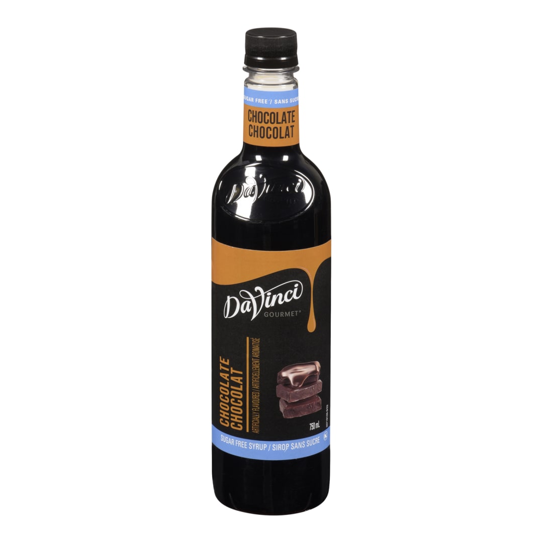 DaVinci Gourmet Sugar Free Chocolate Syrup, Plastic Bottle, 4 x 750 mL