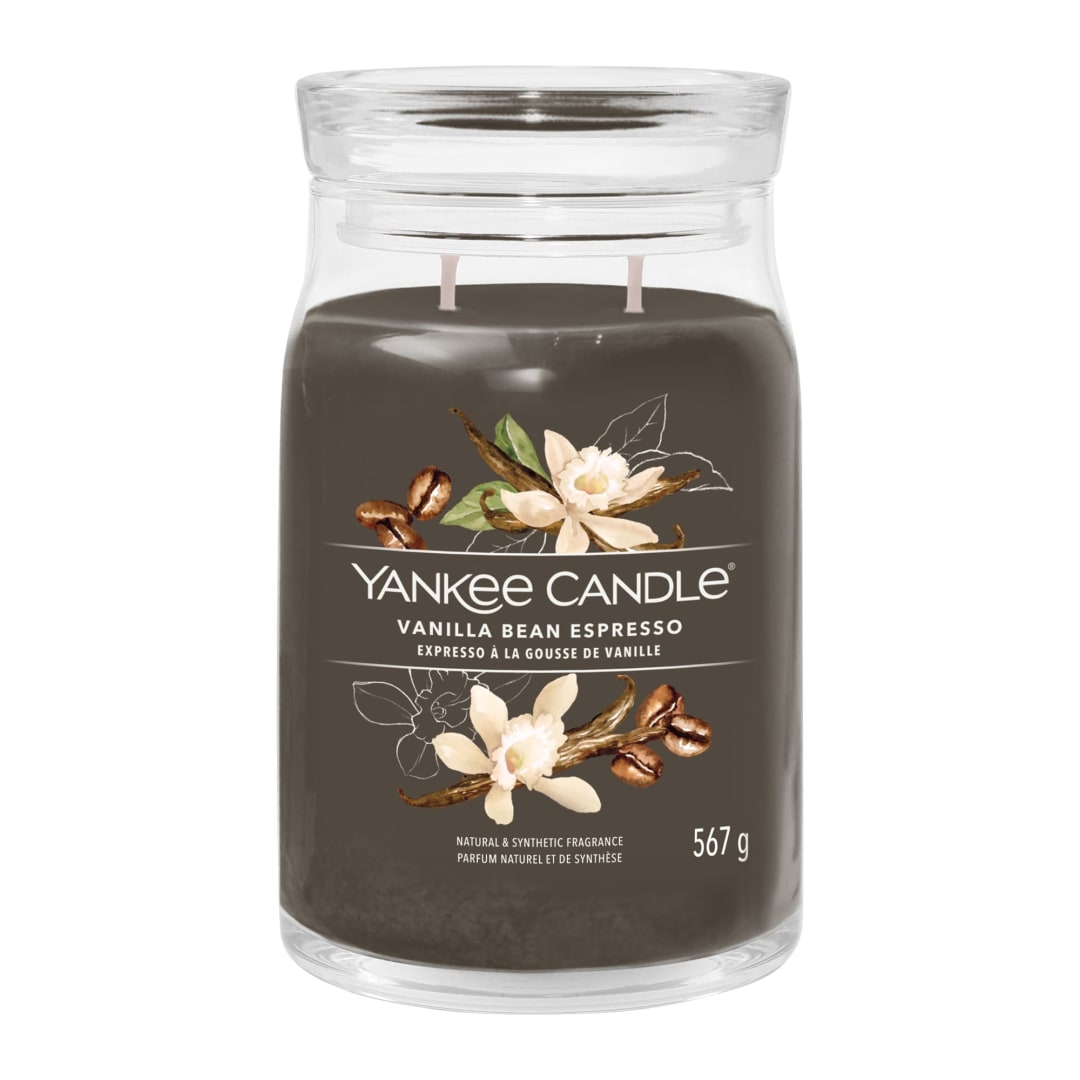 Yankee Candle® Signature Scented Candle | Vanilla Bean Espresso Large Jar Candle with Double Wicks | Soy Wax Blend