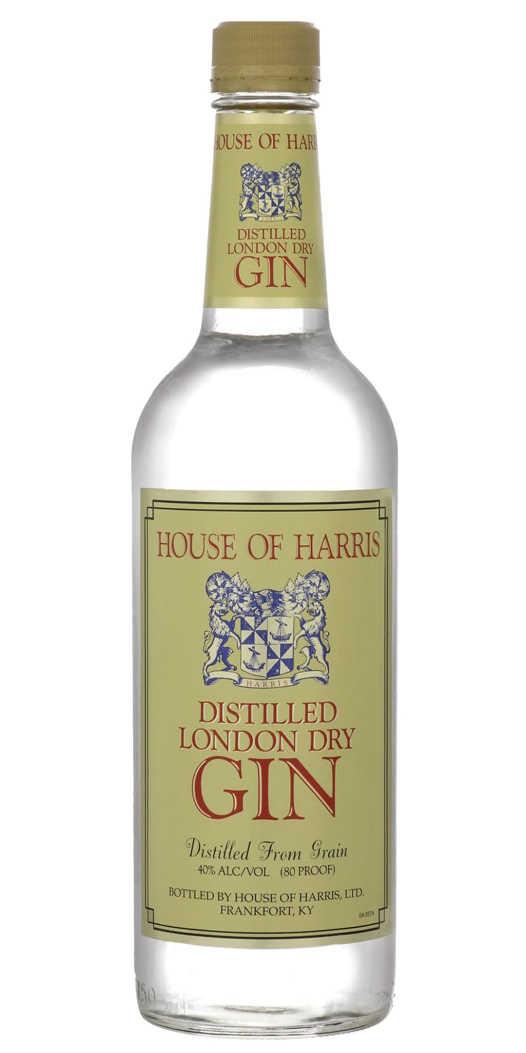House of Harris Distilled London Dry Gin 1l 80 Proof