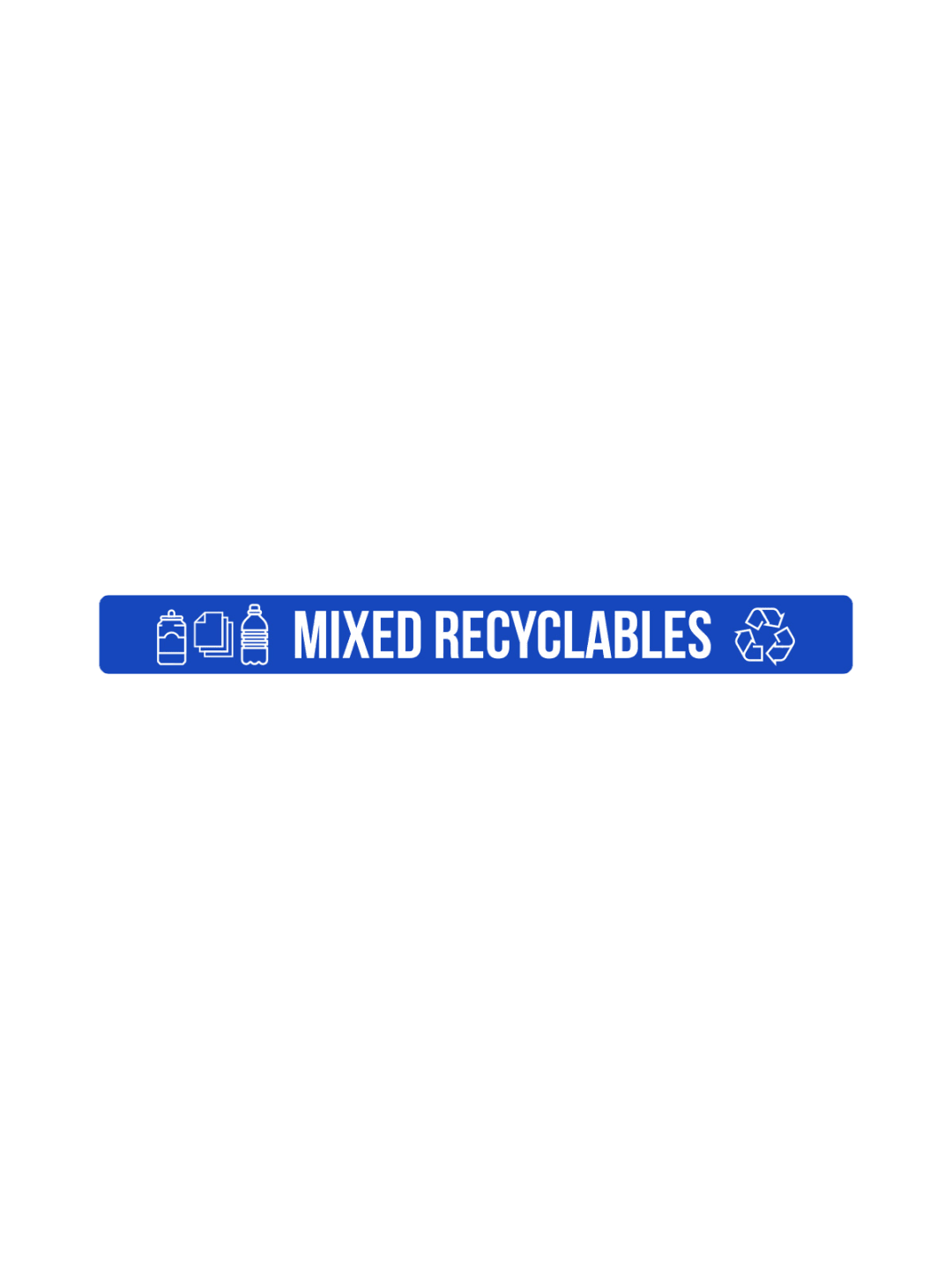  FUSION - Label - Front-Load - Mixed Recyclables - Blue