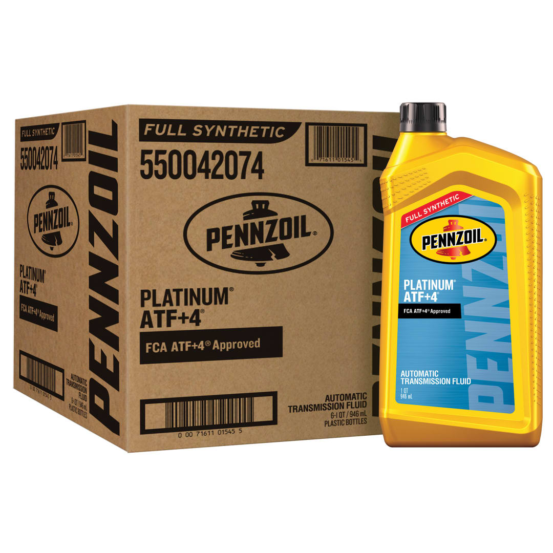Pennzoil Platinum ATF+4 Automatic Transmission Fluid, 1 Quart (6 Pack)