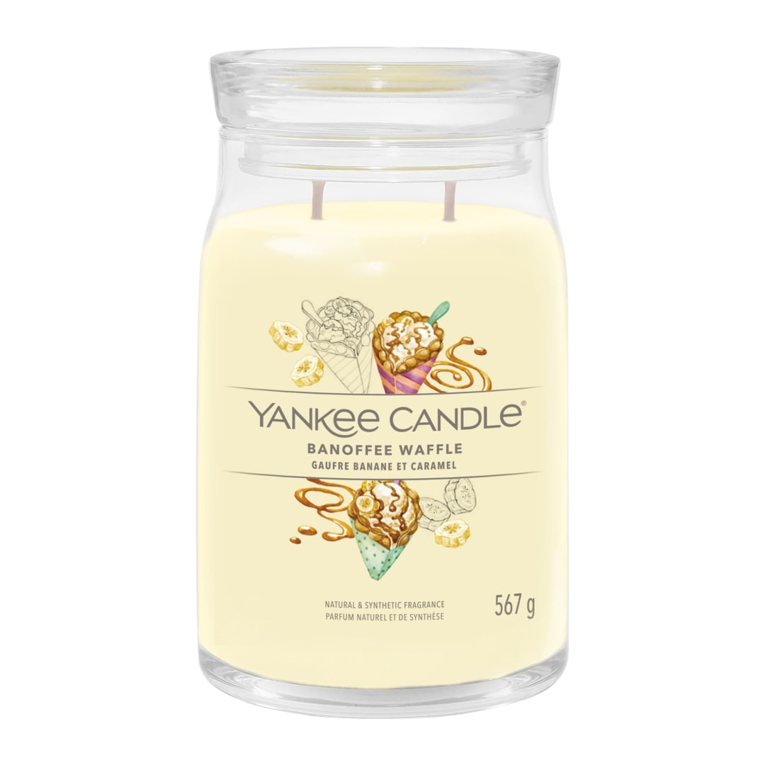 Yankee Candle® Signature Scented Candle | Banofee Waffle Large Jar Candle with Double Wicks | Soy Wax Blend Long Burning Candle