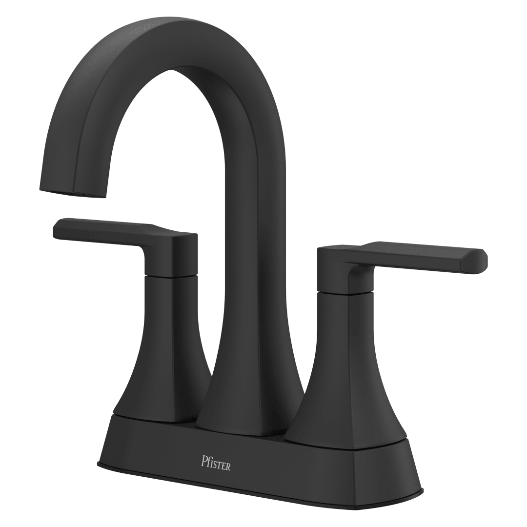 Vaneri 2-Handle 4" Centerset Bathroom Faucet in Matte Black