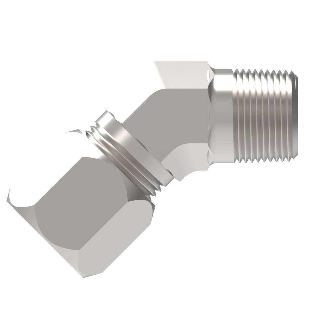Aeroquip 3/8 Flareless Compression 45° X 1/4 NPT
