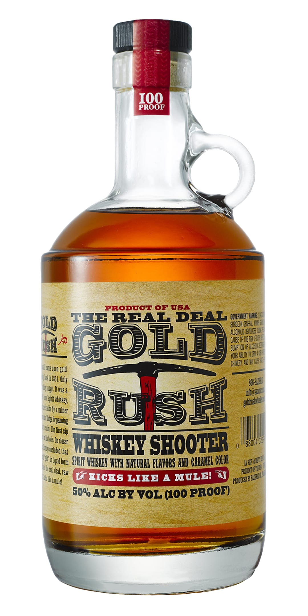 Gold Rush Whiskey Shooter 750ml 100 Proof