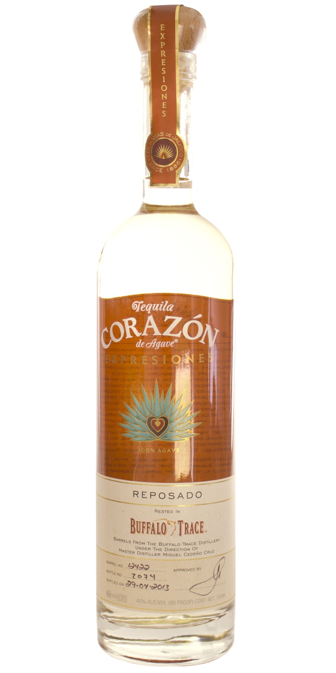 Corazon de Agave Expresiones Tequila 750ml 80 Proof