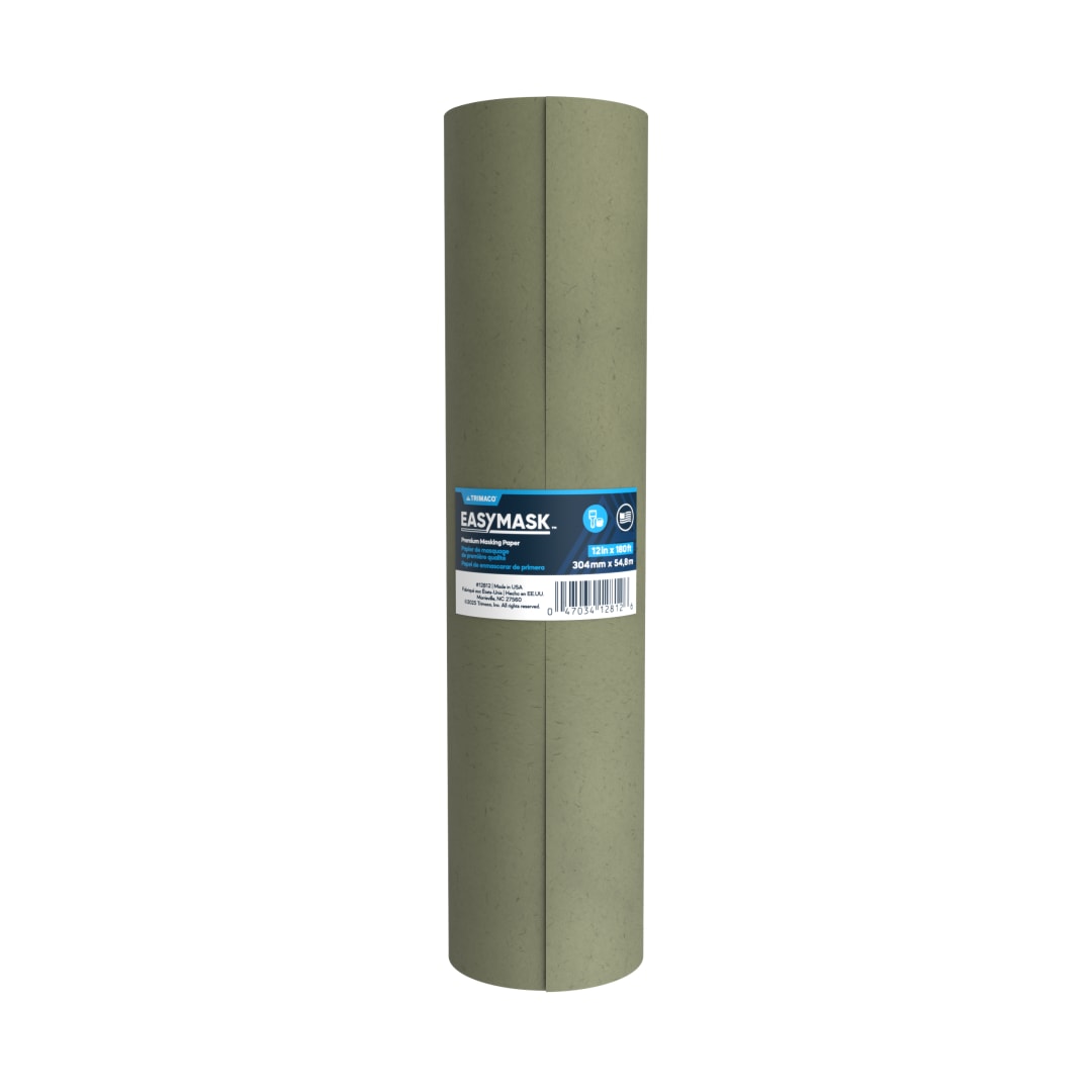 Green Masking Paper, 12in x 180ft, 12/cs, Asymmetrical Display