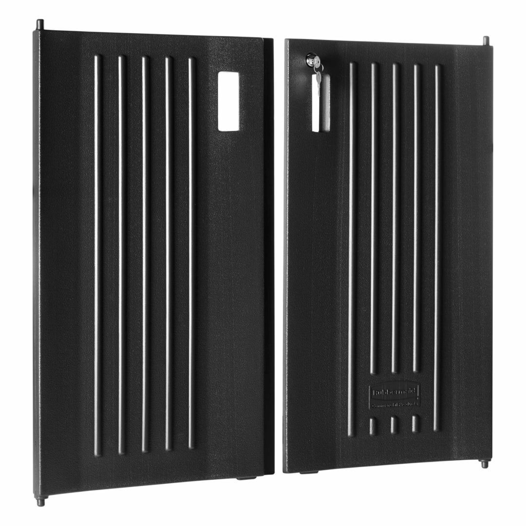 Executive Locking Door Kit for Traditional Housekeeping Carts, Black