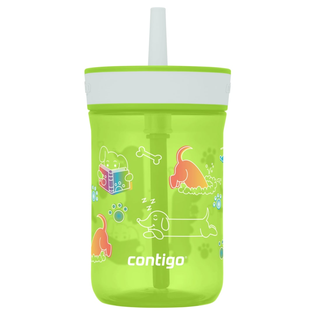 Contigo® Kids’ Leighton Straw Tumbler with Spill-Proof Leak-Proof Lid, 14oz.