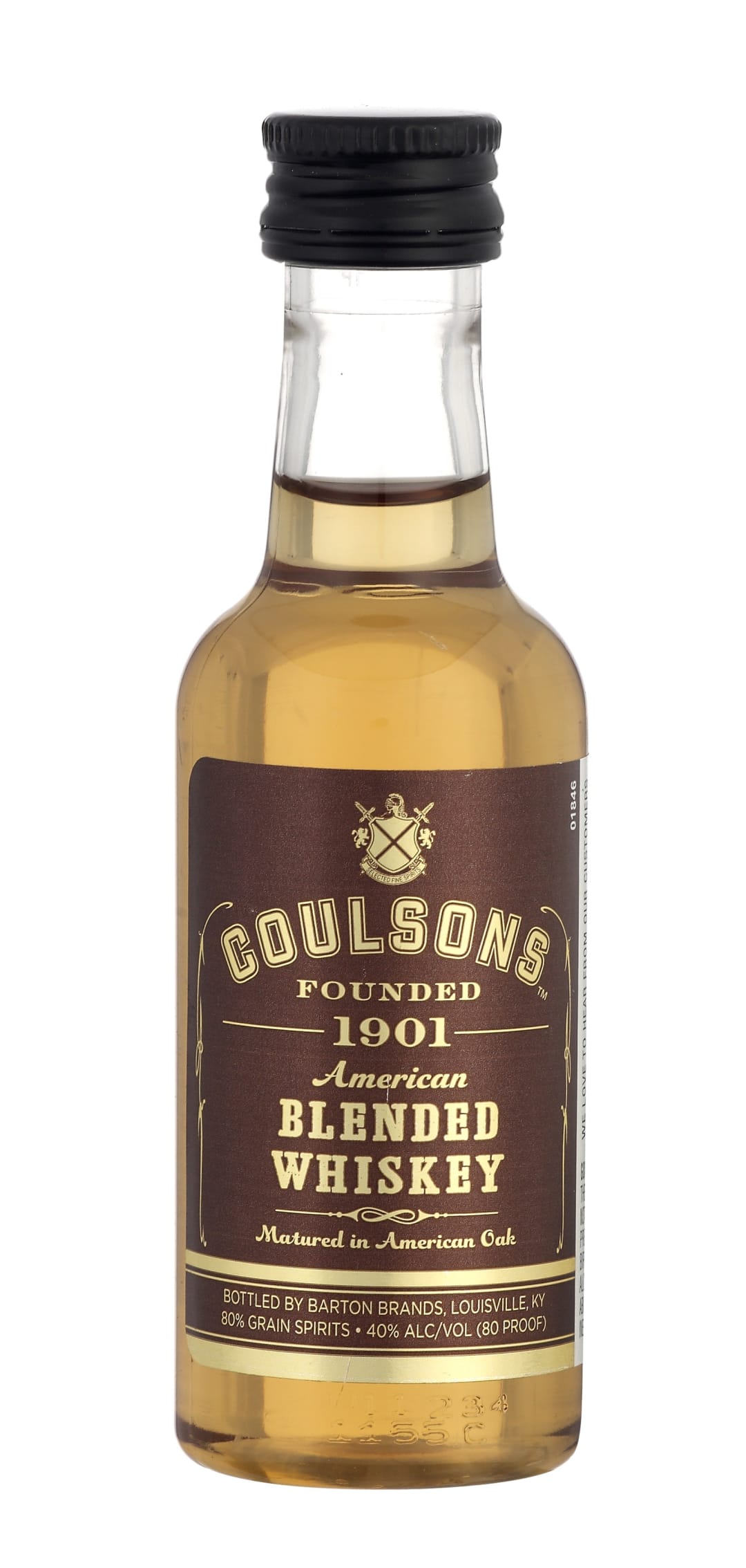 Coulsons Blended Whiskey 50ml 80 Proof