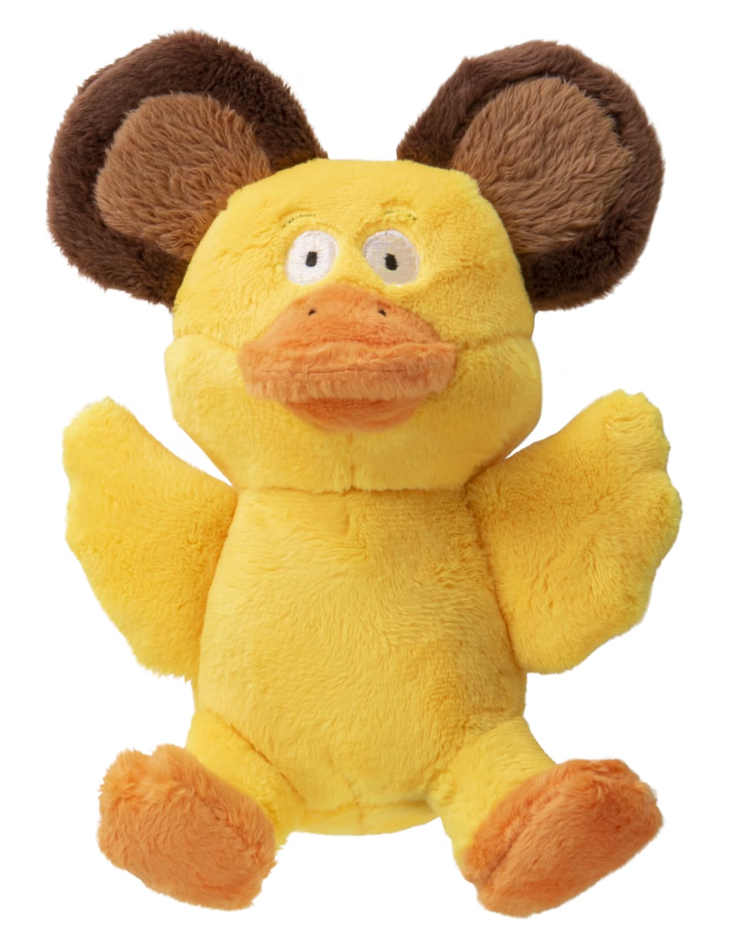 goDog Flips Duck Bear Silent Squeak Plush Dog Toy With Chew Guard Technology, Small
