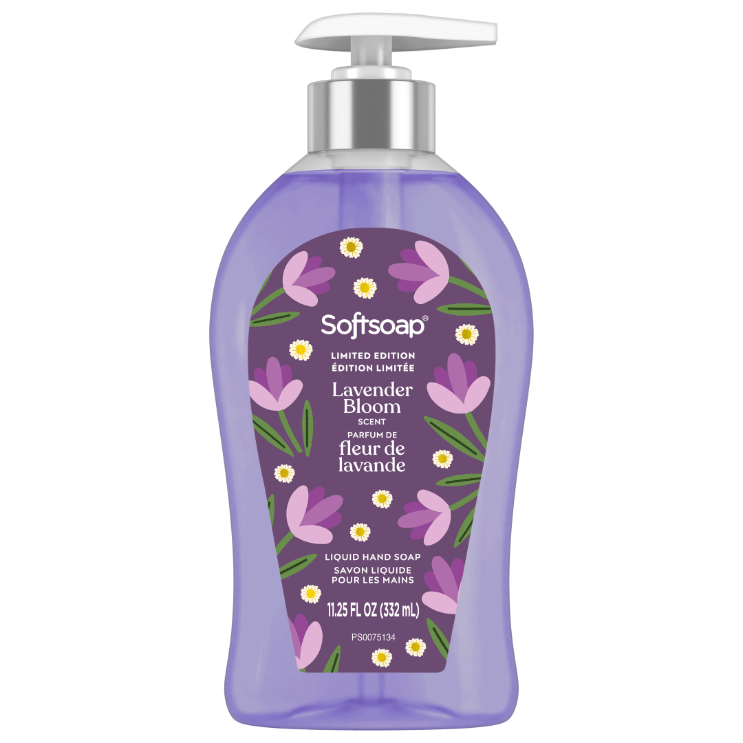 Softsoap Limited Edition Liquid Hand Soap, Seasonal Hand Soap, Paraben Free, pH Balanced, Lavender Bloom Scent, 11.25 fl oz Bottle