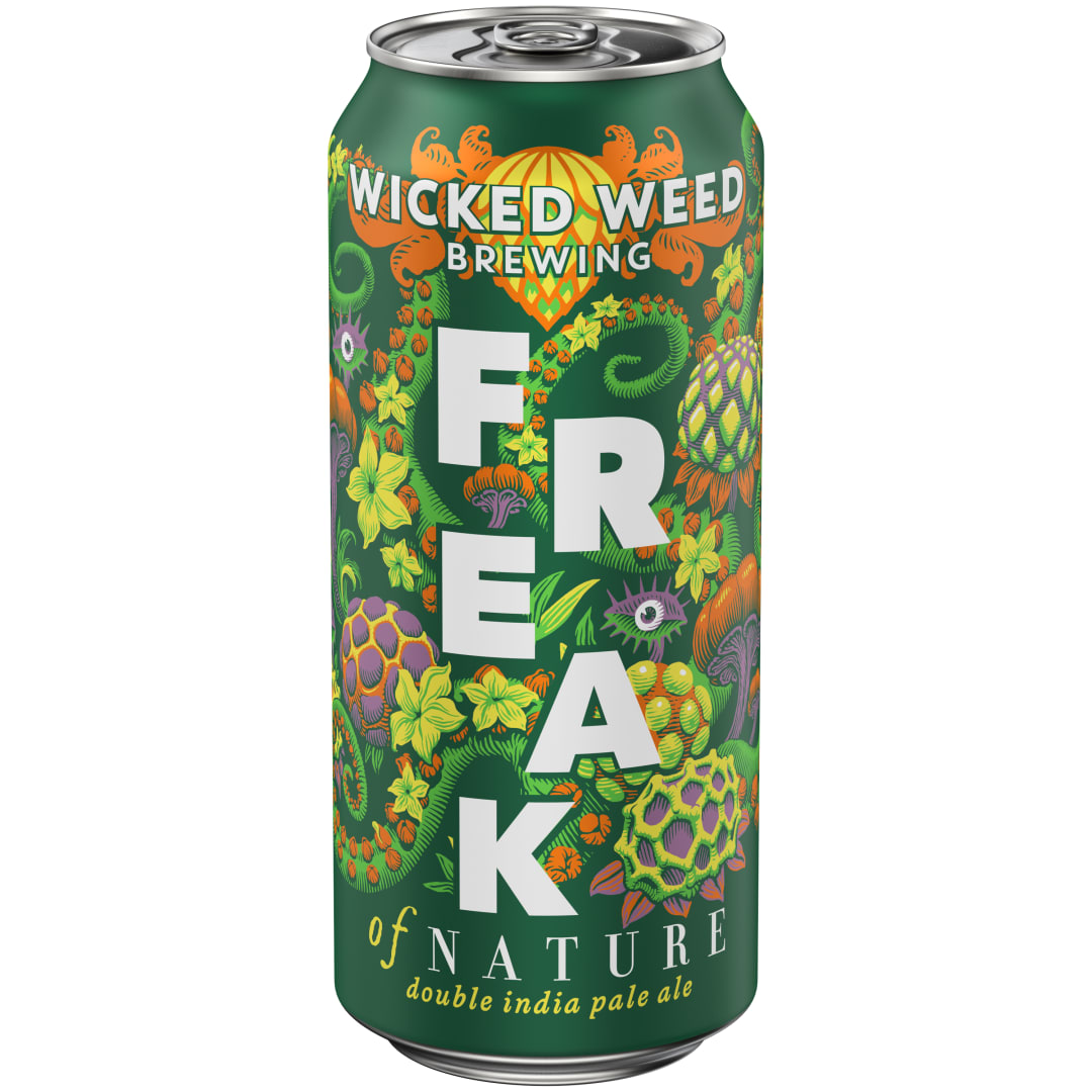 Wicked Weed Brewing Double India Pale Ale Freak of Nature Beer 16 fl oz