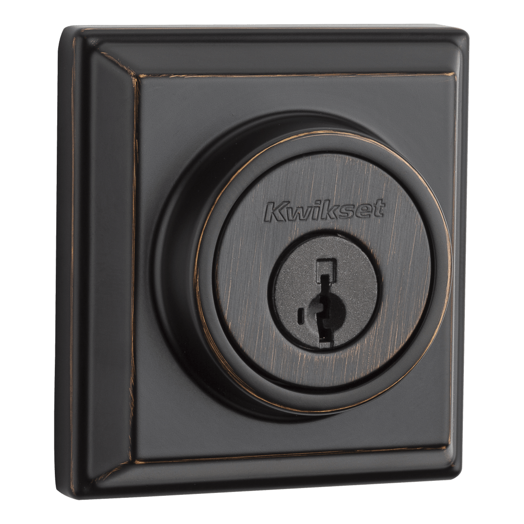 914 Signature Series 2nd Gen Contemporary Deadbolt featuring SmartKey Security™ and Home Connect Technology in Venetian Bronze