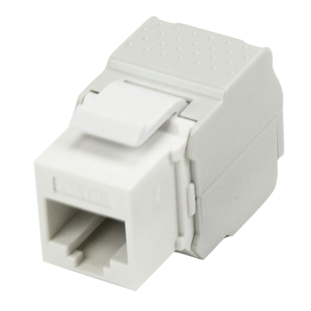 White Tooless Category 6 Keystone Jack
