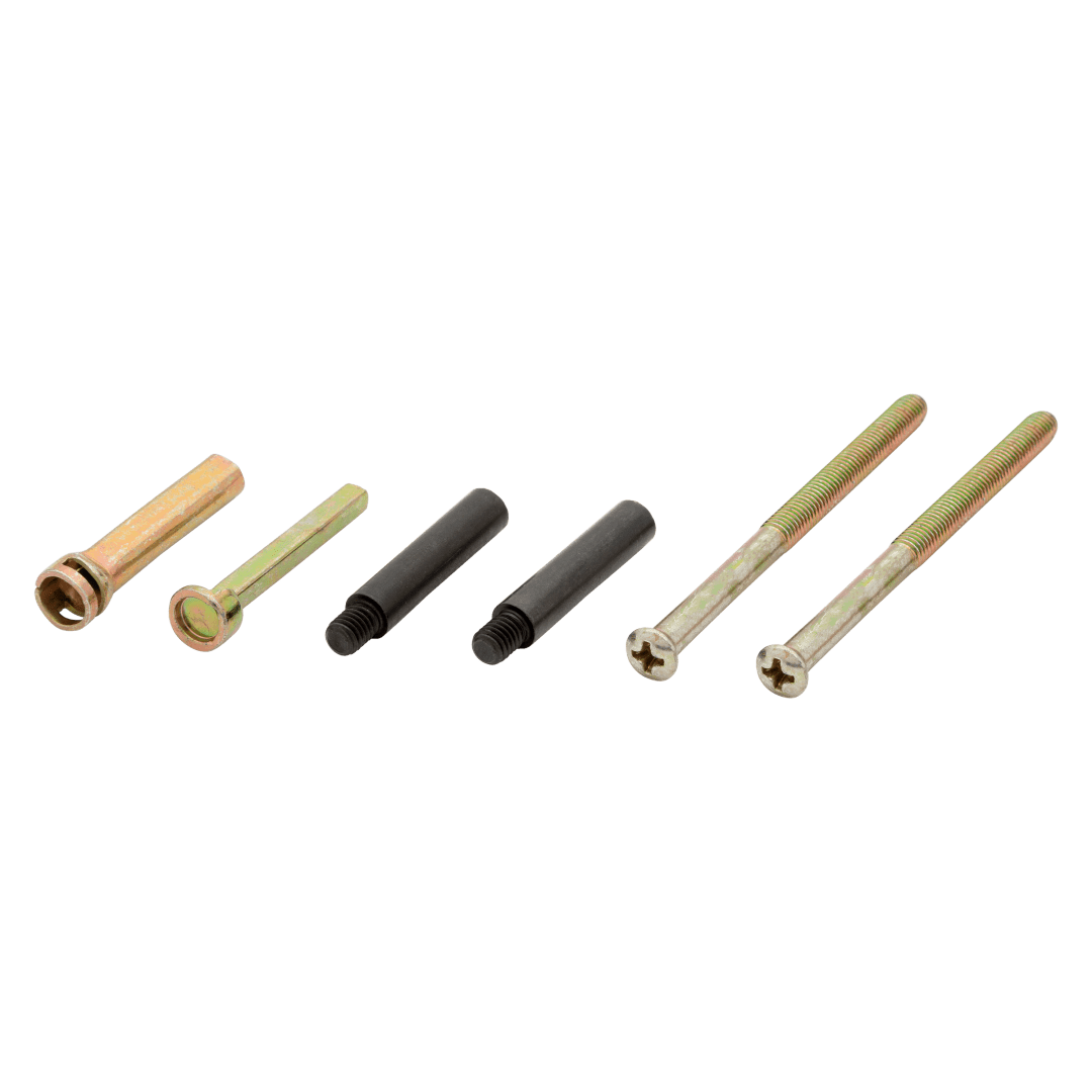 Deadbolt Double Cylinder Screw Pack for Thick Door w/ Spindle Extender for Polished Brass Finish