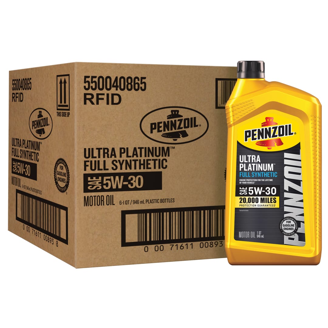 Pennzoil Ultra Platinum Full Synthetic 5W-30 Motor Oil, 1 Quart (6 Pack)